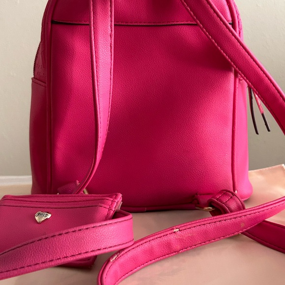Juicy Couture Bright Pink Embossed Mini Backpack with Cardholder - Picture 2 of 5